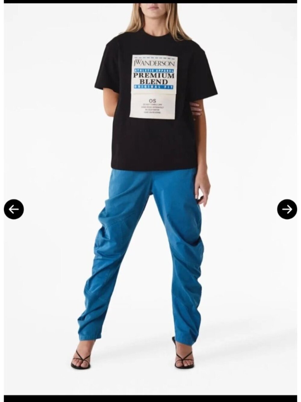 J.W. Anderson Womens Blue Patchwork Trousers Size UK 6 / US 2 100% Cotton NWT